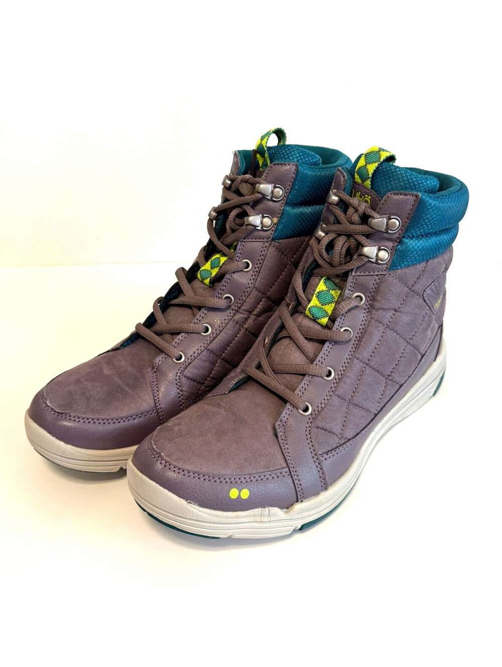 Ryka Aurora Women’s Size 9M Purple Teal Quilted High Top Sneaker Boots